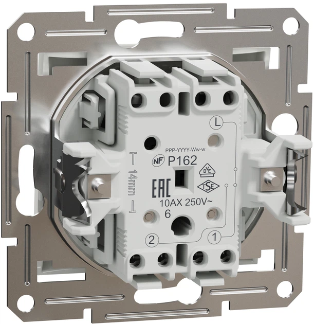 Перемикач 1-клавішний Schneider Electric Asfora білий без рамки EPH0470121 - изображение 2