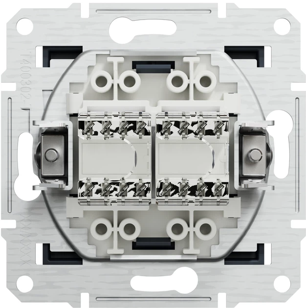Розетка комп'ютерна RJ45 UTP кат. 5Е подвійна Schneider Electric Asfora Антрацит EPH4400171 - изображение 2
