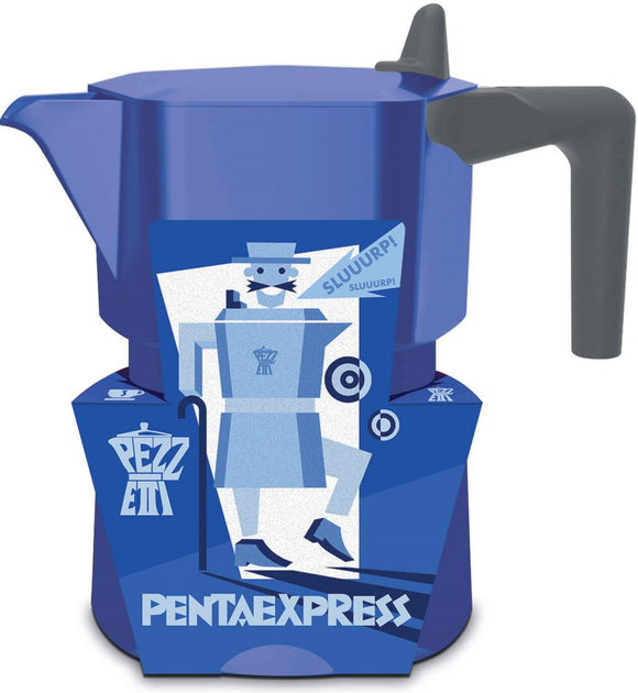 Кавоварка Pezzetti Pentaexpress PEN006CP09X Емальована Синя 6 чашок (8000743060028) - зображення 2