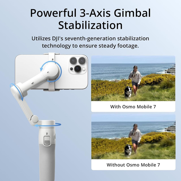Стабілізатор відеозйомки DJI Osmo Mobile 7 - Фото 4 Стабілізатор відеозйомки DJI Osmo Mobile 7 - изображение 4