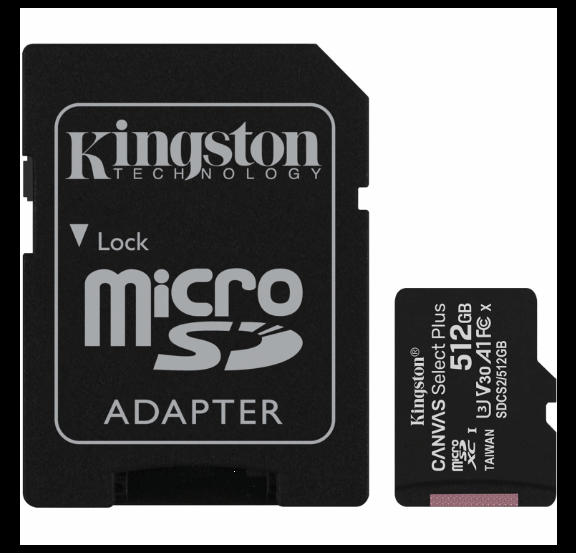 Карта памяти Kingston microSDXC Canvas Select Plus 512GB Class 10 UHS-I A1 W-80MB/s R-100MB/s +SD-адаптер( SDCS2/512GB) - Фото 3 Карта памяти Kingston microSDXC Canvas Select Plus 512GB Class 10 UHS-I A1 W-80MB/s R-100MB/s +SD-адаптер( SDCS2/512GB) - изображение 3