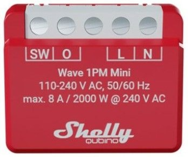 Інтелектуальний перемикач Shelly Relais Wave 1PM Mini Z-Wave (3800235269145) - зображення 1