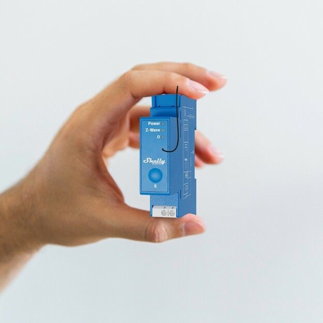 Перемикач напівпровідниковий Shelly Relais "Wave Pro 1" max 16A Z-Wave DIN-Rail (3800235269091) - зображення 4