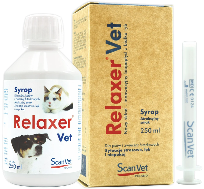Сироп для собак і котів ScanVet Relaxer Vet при стресах і проблемах з поведінкою 250 мл (5391525730271) - зображення 1