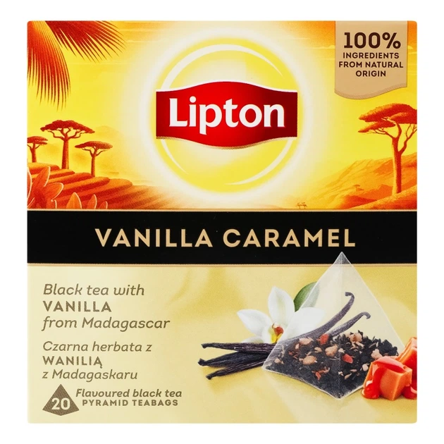 Чай Lipton Vanilla caramel чорний ароматизований 1.8 г. х 20 пак.