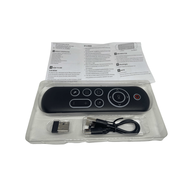 Пульт дистанційного керування M5 Air mouse USB BT/2.4G (гіроскоп + клавіатура EN/RU + підсвітка) - изображение 5