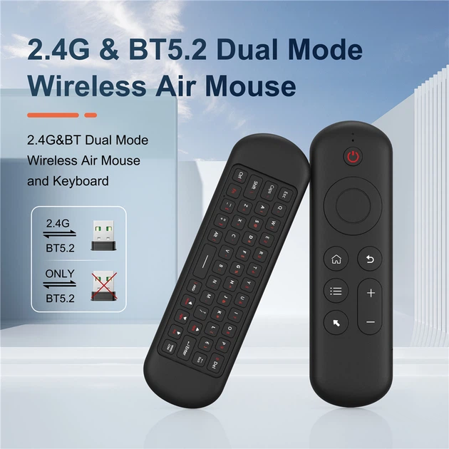 Пульт дистанційного керування M5 Air mouse USB BT/2.4G (гіроскоп + клавіатура EN/RU + підсвітка) - изображение 11