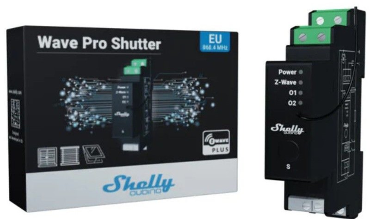 Kontrola okiennicy Shelly Relais "Wave" Hutschiene Pro Shutter Relais Rollladenaktor Z-Wave (3800235269329) - obraz 2