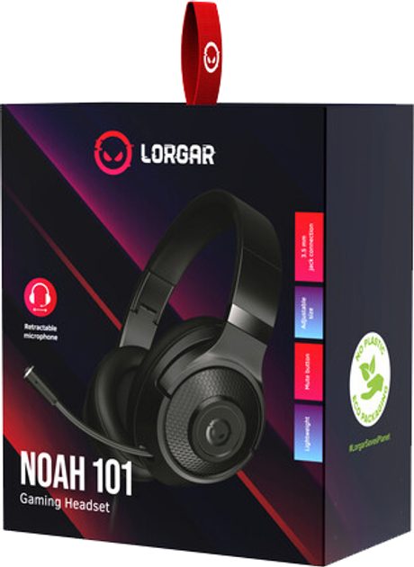 Słuchawki Lorgar Noah 101 Gaming 3.5 mm Black (LRG-GHS101B) - obraz 7