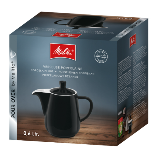 Dzbanek do kawy Melitta porcelanowy czarny 600 ml (4006508224456) - obraz 2