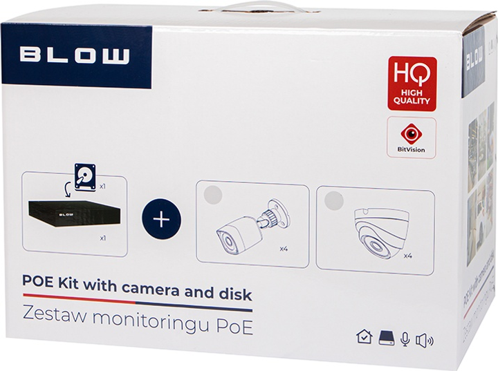 Zestaw monitoringu Blow BL-KI8B4/PoE/2TB (5900804144472) - obraz 6