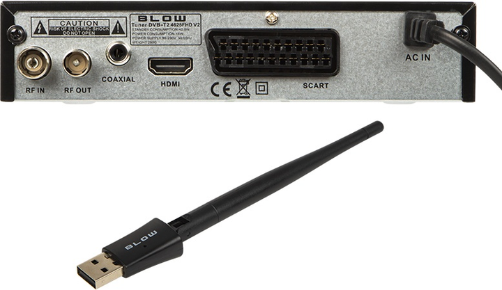 Tuner cyfrowy dekoder telewizji naziemnej Blow 4625FHD+WIFI (5900804125990) - obraz 3