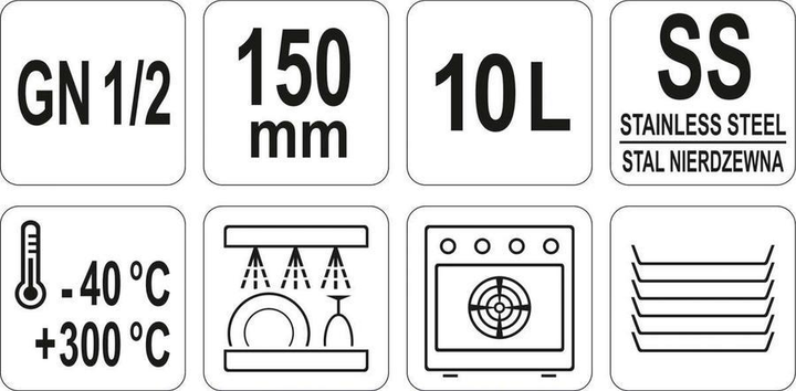 Pojemnik gastronomiczny Yato GN 1/2 perforowany 32.5x26.5x15 cm (5906083009075) - obraz 3