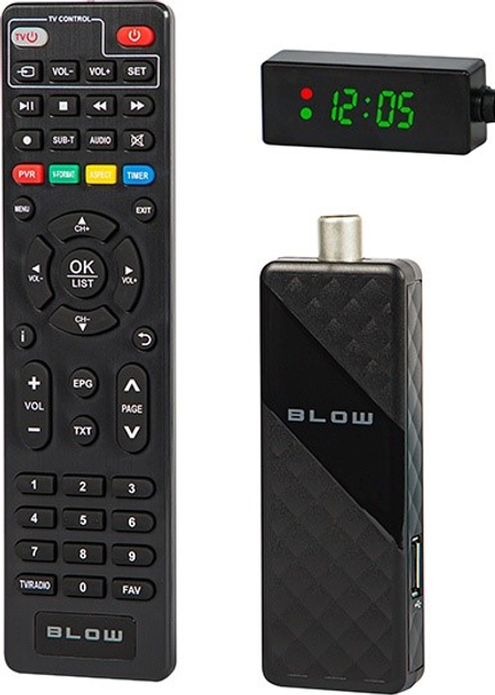 Цифровий тюнер наземного телебачення Blow 6000FHD MINI DVB-T2 (5900804135807) - зображення 1