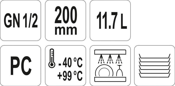 Pojemnik gastronomiczny Yato GN 1/2 przezroczysty 32.5x26.5x20 cm (5906083004575) - obraz 3