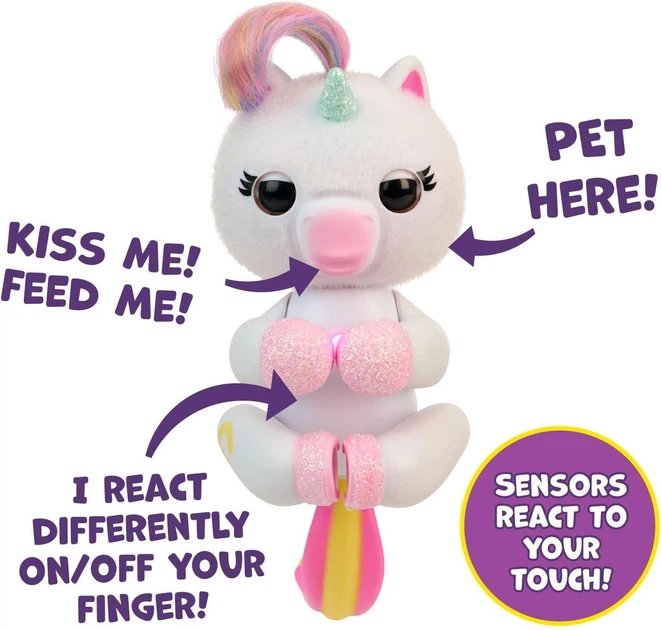 Інтерактивна іграшка-єдиноріг Fingerlings Magic Mood Baby Unicorn біла Lulu - Фото 3 Інтерактивна іграшка-єдиноріг Fingerlings Magic Mood Baby Unicorn біла Lulu - изображение 3