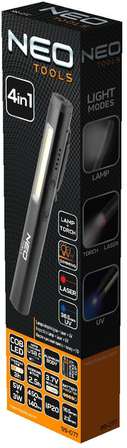 Lampa inspekcyjna NEO TOOLS 99-077 4w1 450 lm (5907558465013) - obraz 6