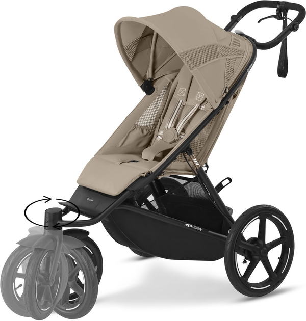 Wózek spacerowy sportowy Cybex Avi Spin Almond Beige Gold (4063846474820) - obraz 2