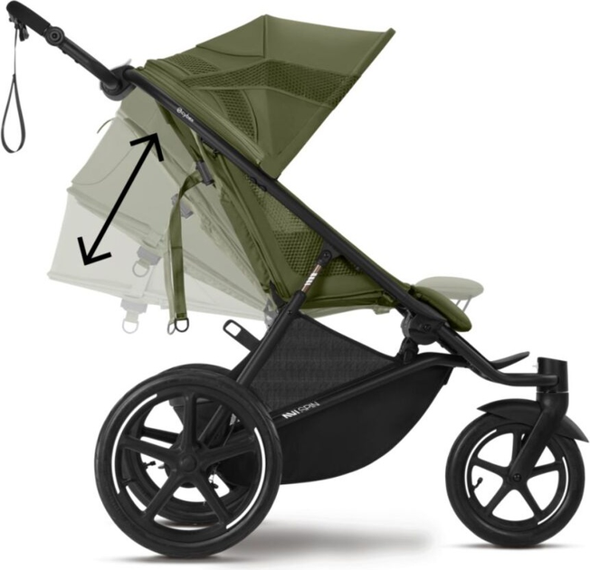 Wózek spacerowy sportowy Cybex Avi Spin Moss Green Gold (4063846513284) - obraz 4
