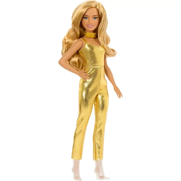 Кукла Barbie Модница в золотистом комбинезоне (HRH19) - изображение 3