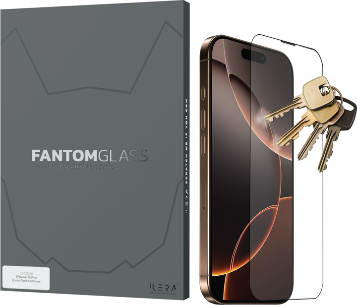 Szkło hartowane iLera Fantom Glass do Apple iPhone 16 Pro Black (iLFant16PR) - obraz 2