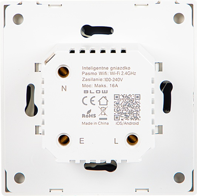 Розумна розетка Blow Wi-Fi для прихованого монтажу з керуванням Tuya (5900804135760) - зображення 2