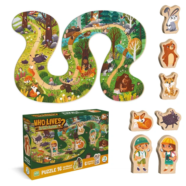 Пазл DodoToys Хто живе в лісі - Фото 2 Пазл DodoToys Хто живе в лісі - изображение 2