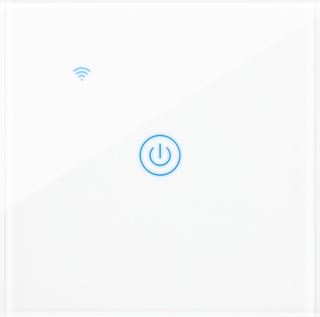 Розумний вимикач світла Blow одноканальний скляний Wi-Fi Tuya (5900804135777) - зображення 1
