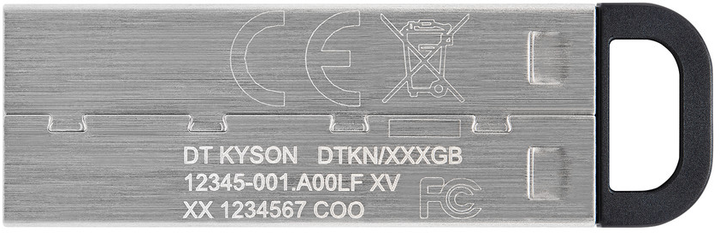Флеш-накопичувач Kingston USB 3.2 DT Kyson 128GB Silver/Black (DTKN/128GB) - Фото 3 Флеш-накопичувач Kingston USB 3.2 DT Kyson 128GB Silver/Black (DTKN/128GB) - зображення 3