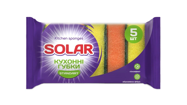 Губки кухонні SOLAR Standard, 5шт
