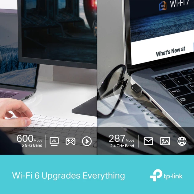 Адаптер WiFi TP-LINK Archer TX10UB nano AX900, USB, BT5.3 - зображення 10