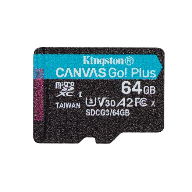 microSDXC (UHS-1 U3) Kingston Canvas Go Plus 64Gb class 10 A2 V30 (R170MB/s, W70MB/s) - изображение 2