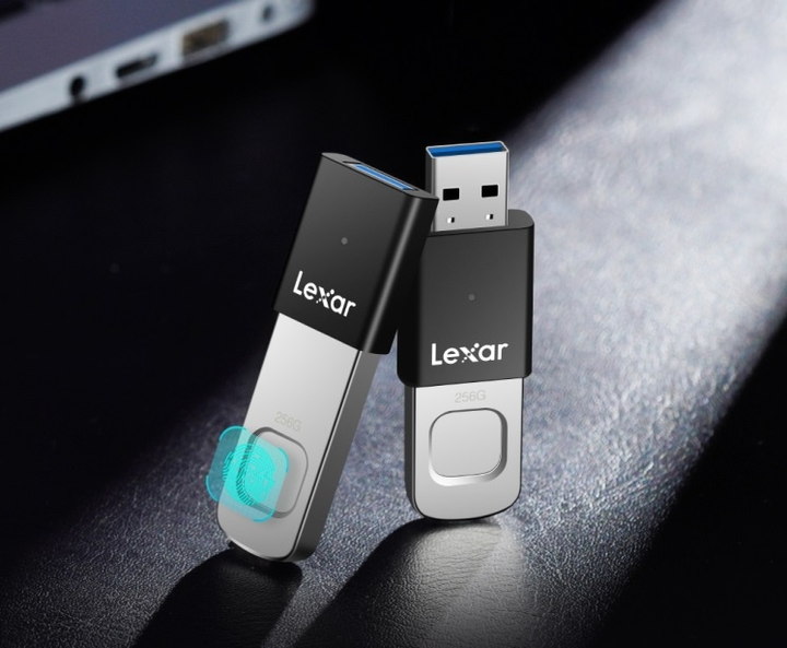 Pendrive Lexar JumpDrive Fingerprint F35 Pro 256GB USB 3.2 Gen1 Black/Grey (LJDF35P256G-RNBNG) - obraz 7
