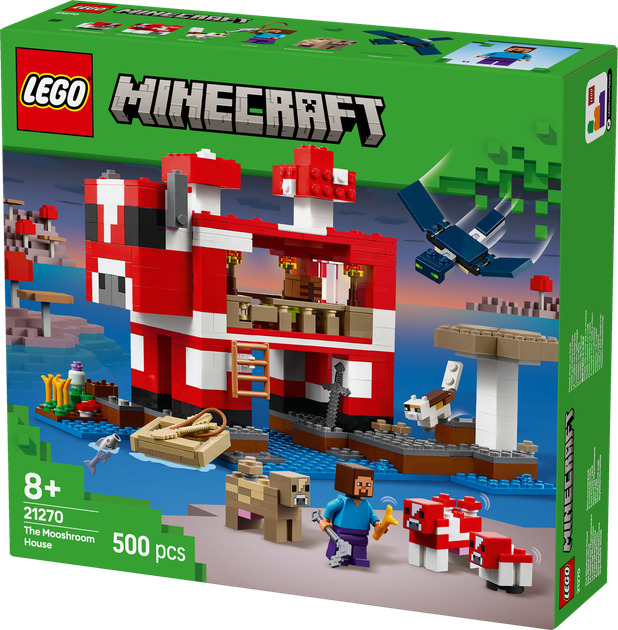 Конструктор Лего Майнкрафт Будинок грибної корови Lego Minecraft 21270 - Фото 5 Конструктор Лего Майнкрафт Будинок грибної корови Lego Minecraft 21270 - зображення 5