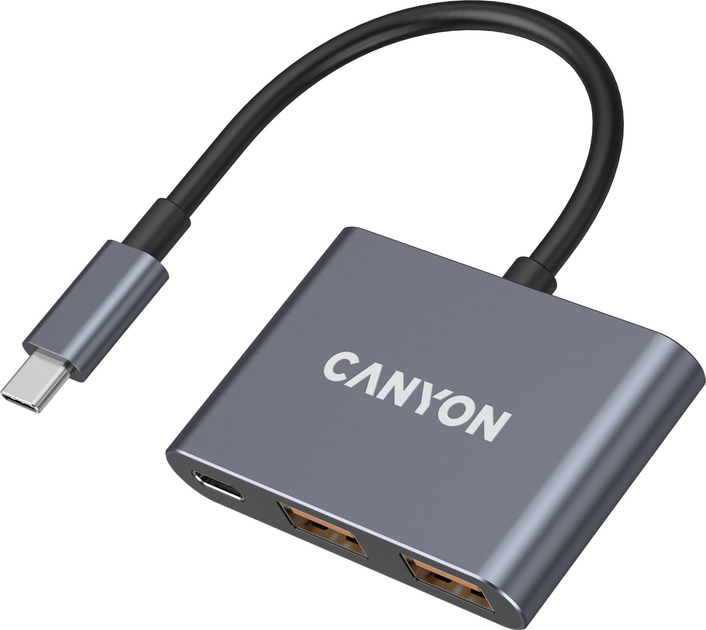 USB-hub Canyon DS-3 3in1 USB-C Dark Grey (CNS-TDS3) - obraz 5