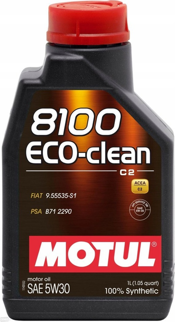 Olej silnikowy Motul 8100 X-clean 5W30 1 l (3374650016184) - obraz 1