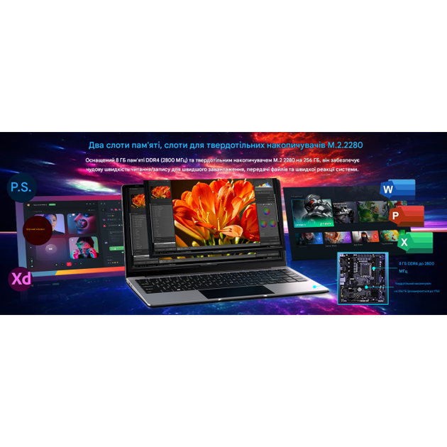 Ноутбук Bvate B8 14" Full HD 1920x1080 /Intel Celeron N4020 2,8 ГГц/RAM 8 ГБ/SSD 256 ГБ Silver (R4084130820250) - изображение 4