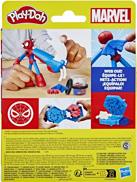 Набір для творчості з масою для ліплення Hasbro Герої Marvel Spiderman Thwip Squisher (5010996257567) - зображення 4