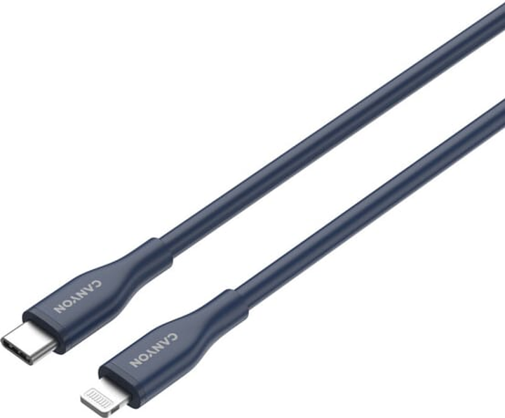 Кабель Canyon CLNM60 Type-C to Lightning 60W MFI 1 м Silicon Blue (CNS-CLNM60SC10DB) - зображення 3