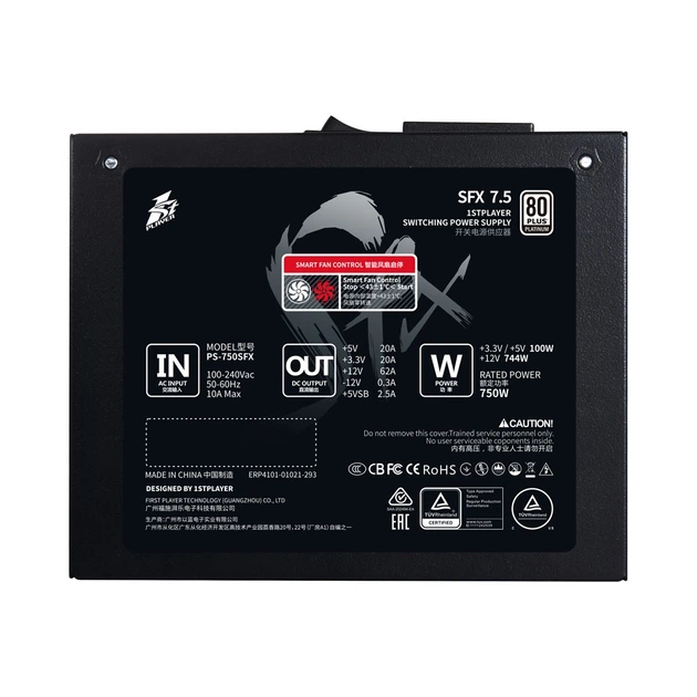Блок питания для ПК 1stPlayer PS-750SFX 750W Black (SFX-PLT-750-BK-EU) - изображение 5