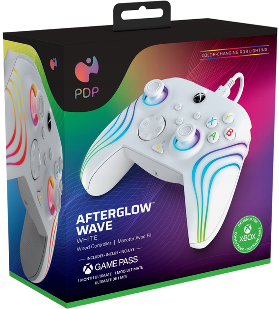 Kontroler PDP Xbox Afterglow Wave Wired Controller White (0708056070250) - obraz 7