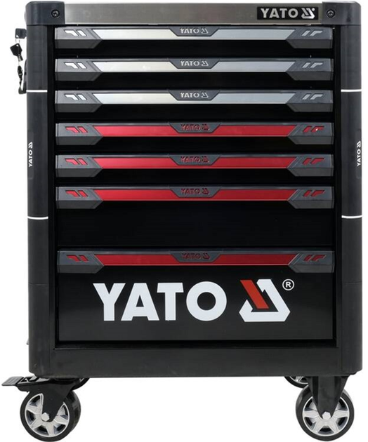 Тумба інструментальна Yato YT-55308 на колесах 7 шуфляд 977x725x480 мм 157 шт (5906083080982) - зображення 1
