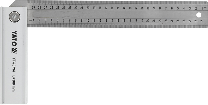 Kątownik regulowany Yato YT-70794 90°-45°-135° 300 mm ze stopką 160 mm (5906083082061) - obraz 1