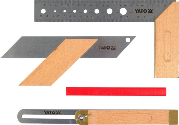 Zestaw kątowników stolarskich 3 szt Yato YT-70823 90˚ 250 mm (5906083083990) - obraz 1