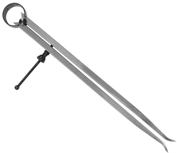 Cyrkiel do pomiarów wewnętrznych Yato YT-72127 250 mm z śrubowym zaciskiem i sprężyną (5906083031700) - obraz 1