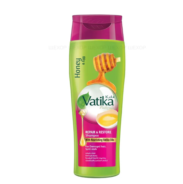 Шампунь восстанавливающий Dabur Vatika с яичными белками и медом для поврежденных волос 180 мл Ватика - Фото 1 Шампунь восстанавливающий Dabur Vatika с яичными белками и медом для поврежденных волос 180 мл Ватика - изображение 1