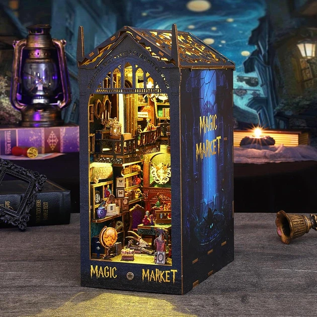 Book Nook DIY Magic Market - Румбокс "Волшебный магазин" с датчиком движения - Фото 7 Book Nook DIY Magic Market - Румбокс "Волшебный магазин" с датчиком движения - изображение 7