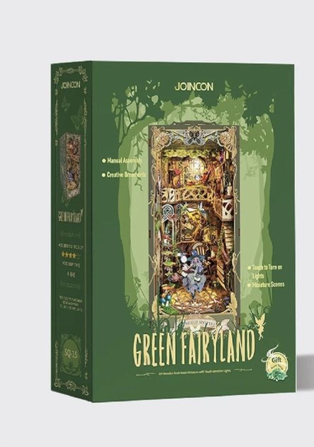 Book Nook DIY Green Fairyland - Румбокс "Волшебный лес" с сенсорной подсветкой - Фото 4 Book Nook DIY Green Fairyland - Румбокс "Волшебный лес" с сенсорной подсветкой - изображение 4
