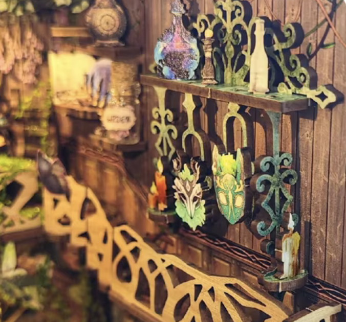 Book Nook DIY Green Fairyland - Румбокс "Волшебный лес" с сенсорной подсветкой - Фото 8 Book Nook DIY Green Fairyland - Румбокс "Волшебный лес" с сенсорной подсветкой - изображение 8