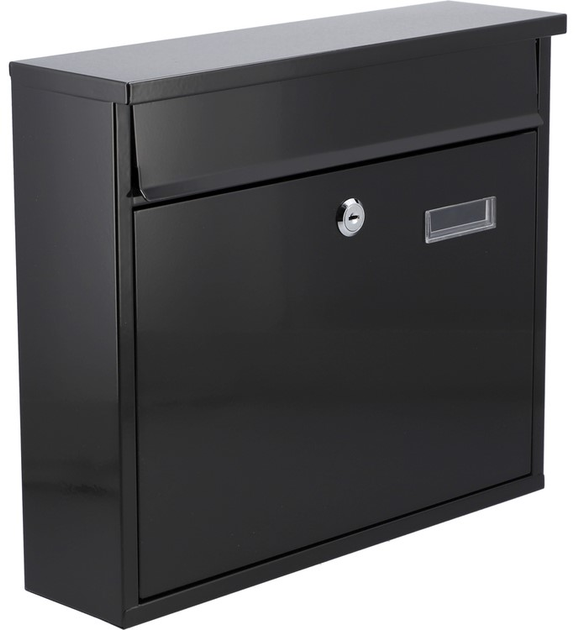 Skrzynka na listy Vorel 78575 310 x 360 x 100 mm Czarna (5906083785757) - obraz 1